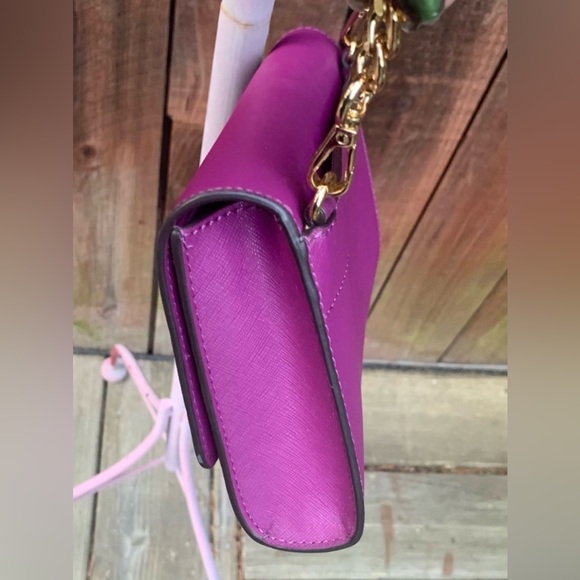 MICHAEL KORS JET SET TRAVEL LEATHER CROSSBODY - Picture 10 of 13